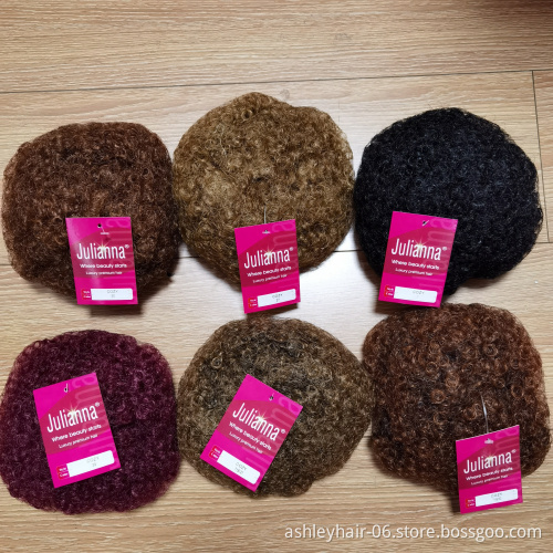 6inch short afro puff synthetic hair bun chignon for black women drawstring ponytail afro bun kinky updo hair extension